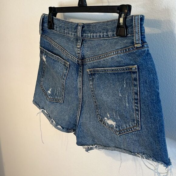 We The Free Womens Distressed High Rise Denim Shorts Size 28 - Picture 8 of 9